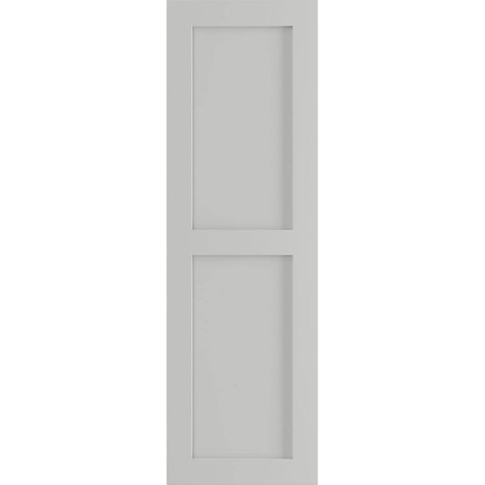 Ekena Millwork 15-in W x 53-in H Hailstorm Gray Flat panel Exterior Shutters ( 2 -Pack )