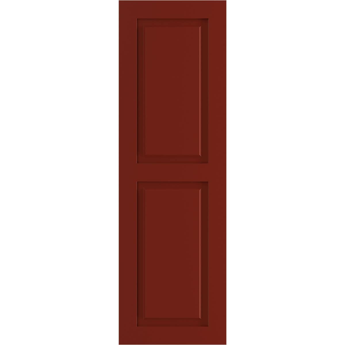 Ekena Millwork 18-in W x 49-in H Pepper Red Paintable/Stainable Raised panel Exterior Shutters ( 2 -Pack )