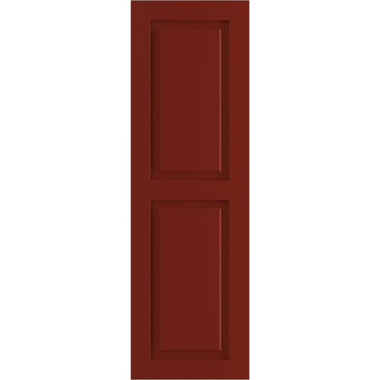 Ekena Millwork 18-in W x 49-in H Pepper Red Paintable/Stainable Raised panel Exterior Shutters ( 2 -Pack )