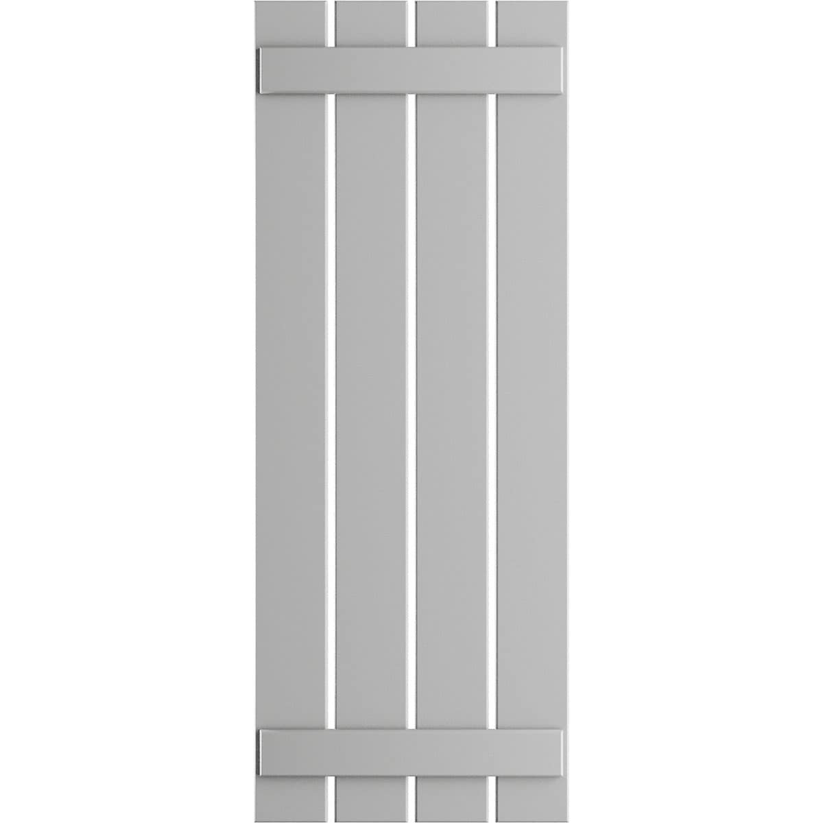 Ekena Millwork 23-in W x 35-in H Hailstorm Gray Board and batten Spaced Exterior Shutters ( 2 -Pack )