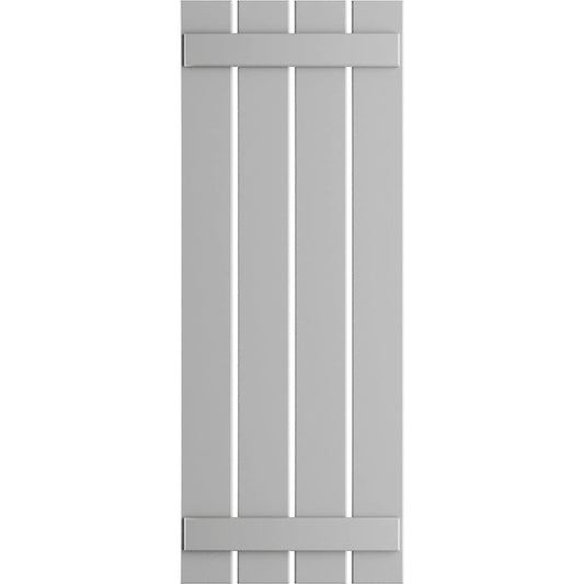 Ekena Millwork 23-in W x 41-in H Hailstorm Gray Board and batten Spaced Exterior Shutters ( 2 -Pack )