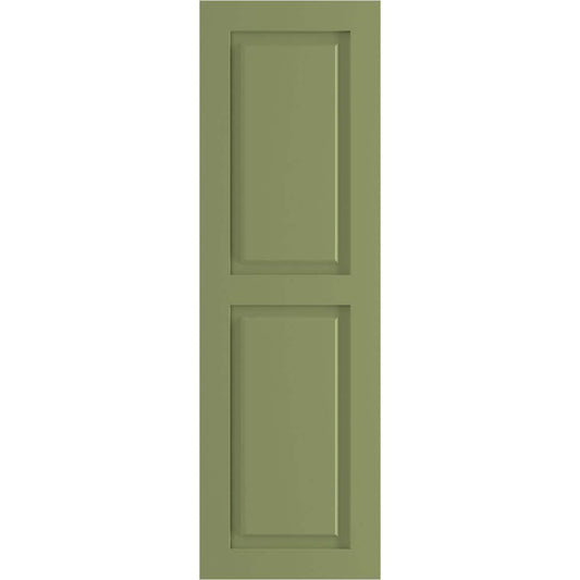 Ekena Millwork 12-in W x 52-in H Moss Green Raised panel Exterior Shutters ( 2 -Pack )