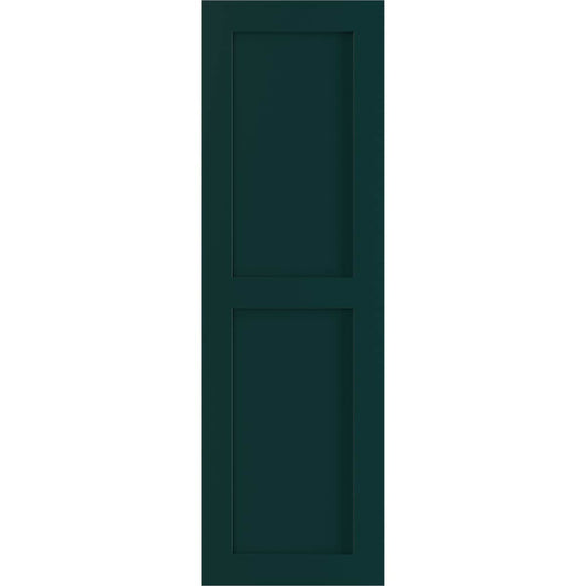 Ekena Millwork 18-in W x 28-in H Thermal Green Flat panel Exterior Shutters ( 2 -Pack )