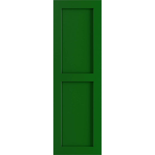 Ekena Millwork 15-in W x 54-in H Viridian Green Flat panel Exterior Shutters ( 2 -Pack )