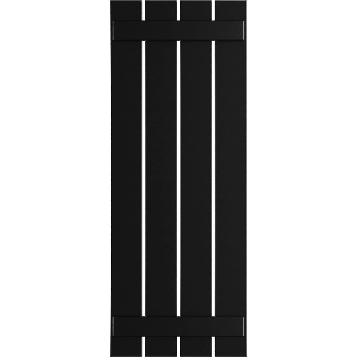 Ekena Millwork 23-in W x 31-in H Black Board and batten Spaced Exterior Shutters ( 2 -Pack )