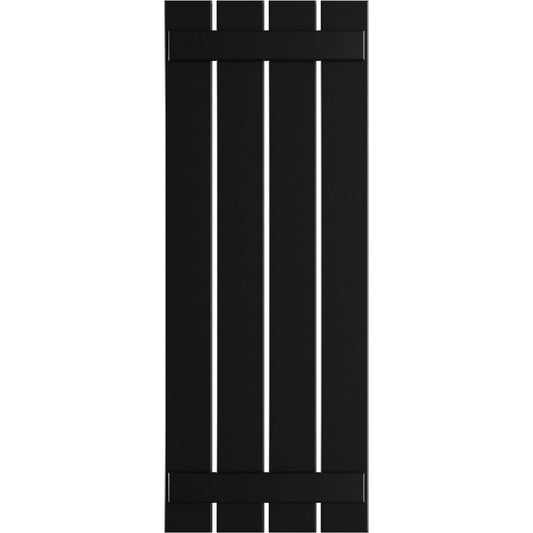 Ekena Millwork 23-in W x 31-in H Black Board and batten Spaced Exterior Shutters ( 2 -Pack )