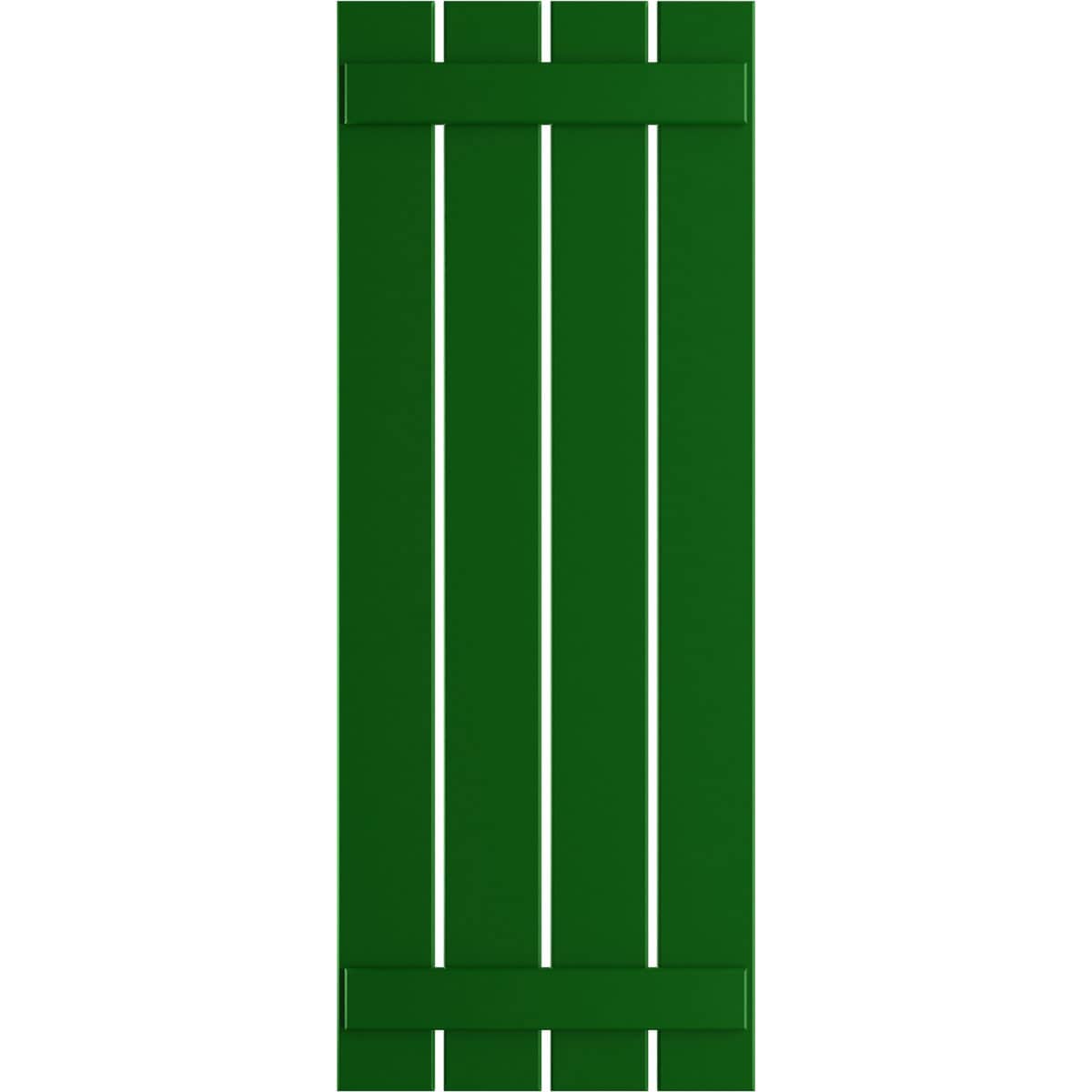 Ekena Millwork 23-in W x 51-in H Viridian Green Board and batten Spaced Exterior Shutters ( 2 -Pack )