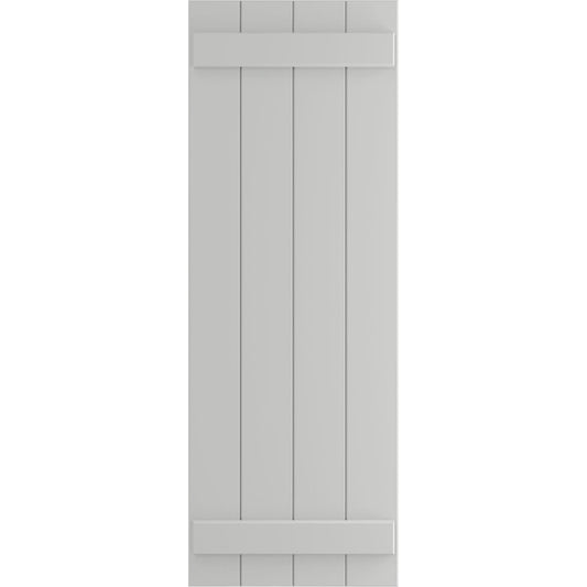 Ekena Millwork 21.5-in W x 28-in H Hailstorm Gray Board and batten Exterior Shutters ( 2 -Pack )