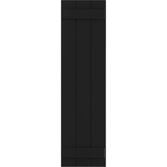Ekena Millwork 16.125-in W x 39-in H Black Board and batten Exterior Shutters ( 2 -Pack )