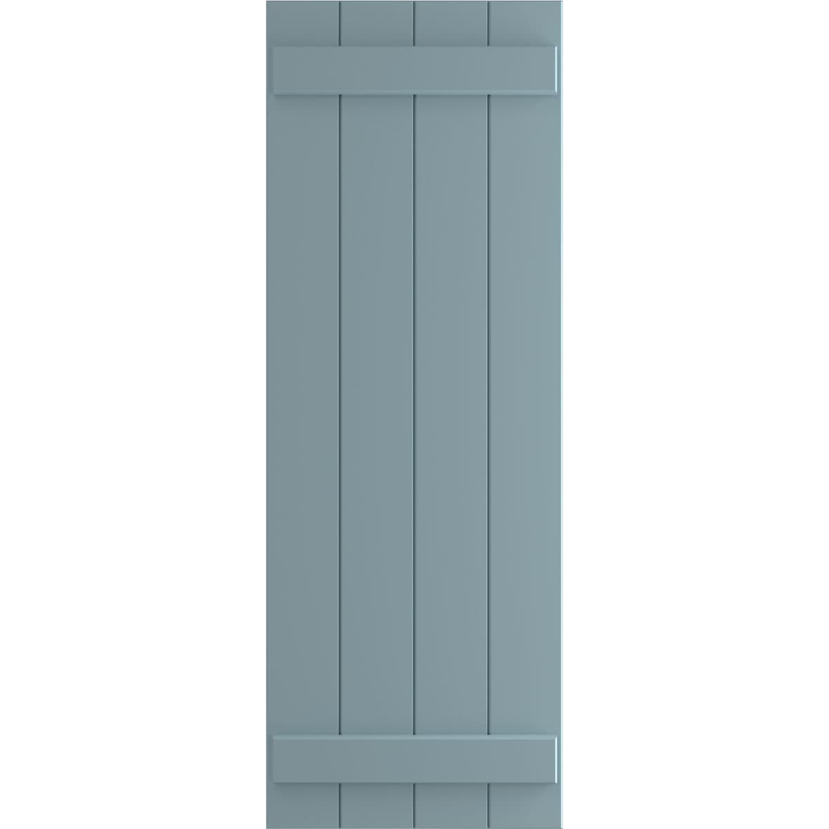 Ekena Millwork 21.5-in W x 62-in H Peaceful Blue Board and batten Exterior Shutters ( 2 -Pack )