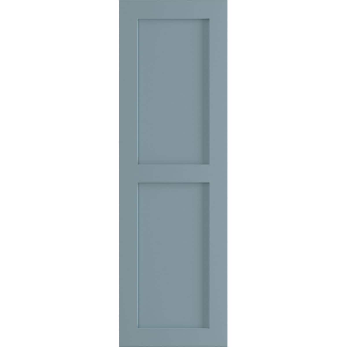 Ekena Millwork 18-in W x 53-in H Peaceful Blue Flat panel Exterior Shutters ( 2 -Pack )