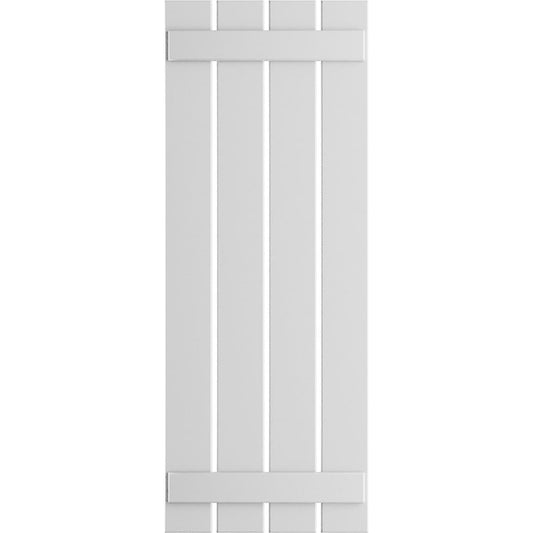 Ekena Millwork 23-in W x 30-in H Unfinished Paintable/Stainable Board and batten Spaced Exterior Shutters ( 2 -Pack )