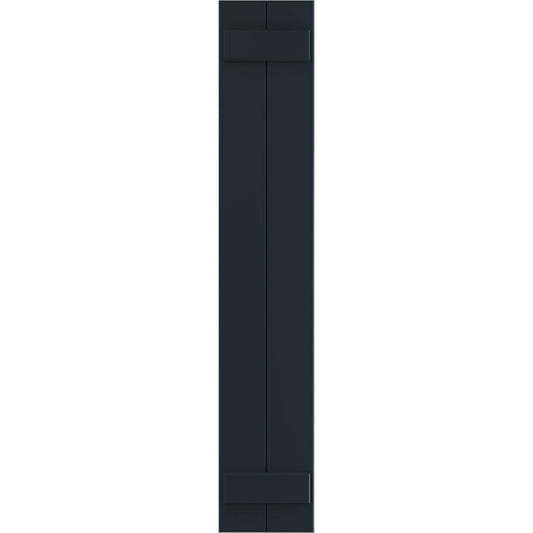 Ekena Millwork 10.75-in W x 48-in H Starless Night Blue Board and batten Exterior Shutters ( 2 -Pack )