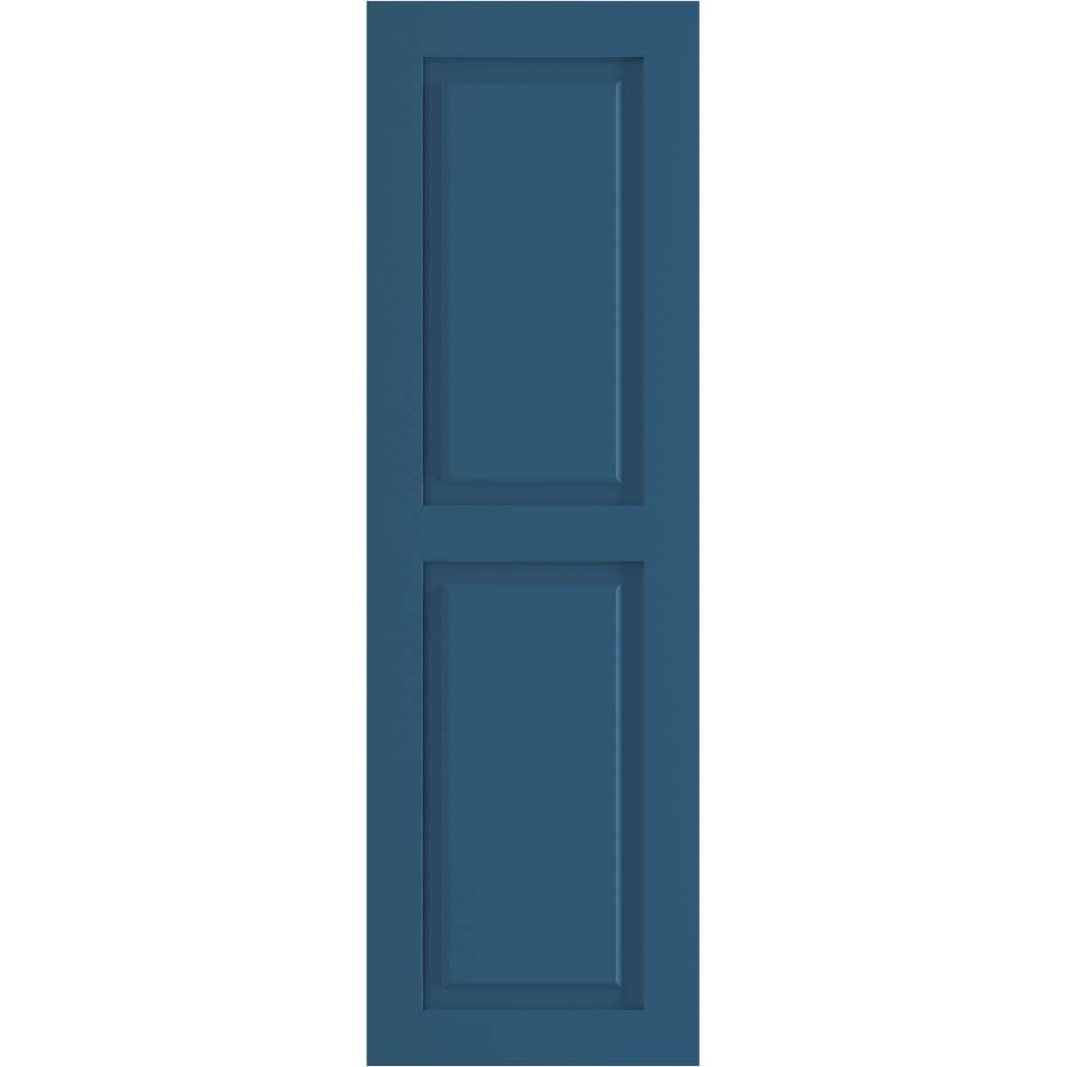 Ekena Millwork 12-in W x 45-in H Sojourn Blue Raised panel Exterior Shutters ( 2 -Pack )