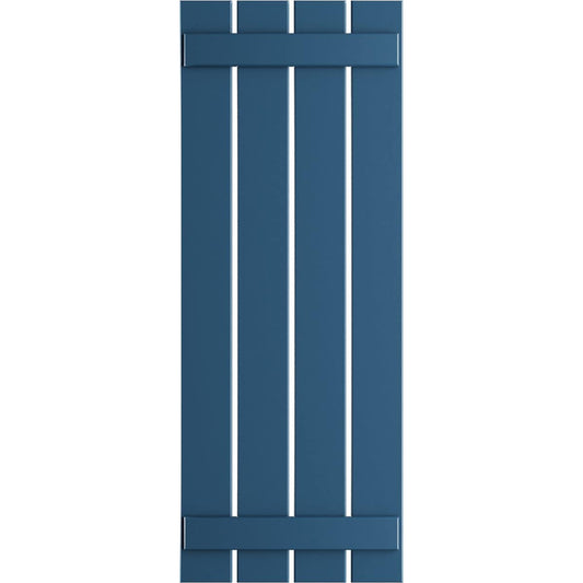 Ekena Millwork 23-in W x 54-in H Sojourn Blue Board and batten Spaced Exterior Shutters ( 2 -Pack )