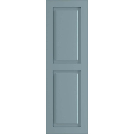 Ekena Millwork 12-in W x 51-in H Peaceful Blue Raised panel Exterior Shutters ( 2 -Pack )