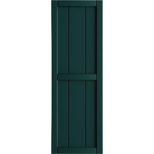 Ekena Millwork 21.5-in W x 44-in H Thermal Green Board and batten Framed Exterior Shutters ( 2 -Pack )