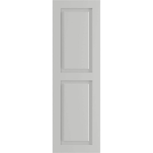 Ekena Millwork 12-in W x 75-in H Hailstorm Gray Raised panel Exterior Shutters ( 2 -Pack )