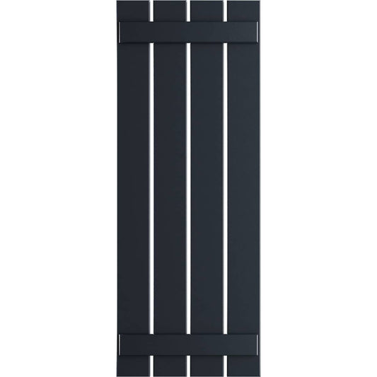 Ekena Millwork 23-in W x 54-in H Starless Night Blue Board and batten Spaced Exterior Shutters ( 2 -Pack )