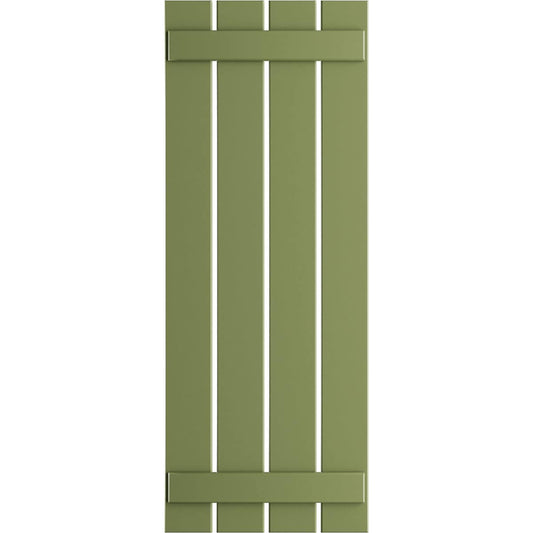 Ekena Millwork 23-in W x 28-in H Moss Green Board and batten Spaced Exterior Shutters ( 2 -Pack )