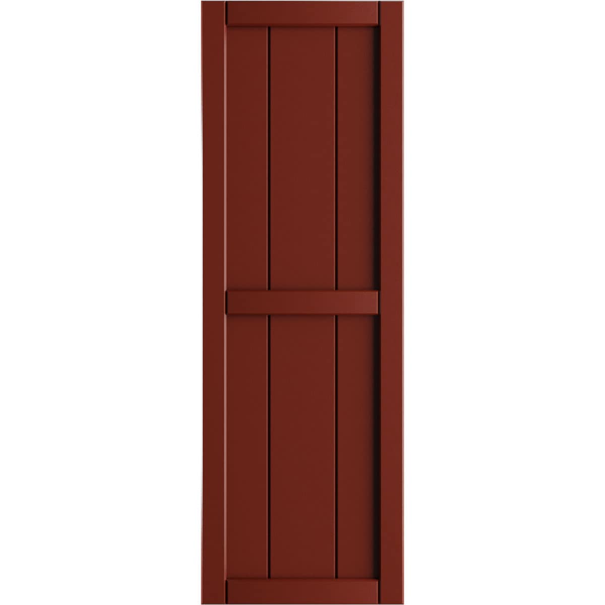 Ekena Millwork 10.75-in W x 74-in H Pepper Red Board and batten Framed Exterior Shutters ( 2 -Pack )
