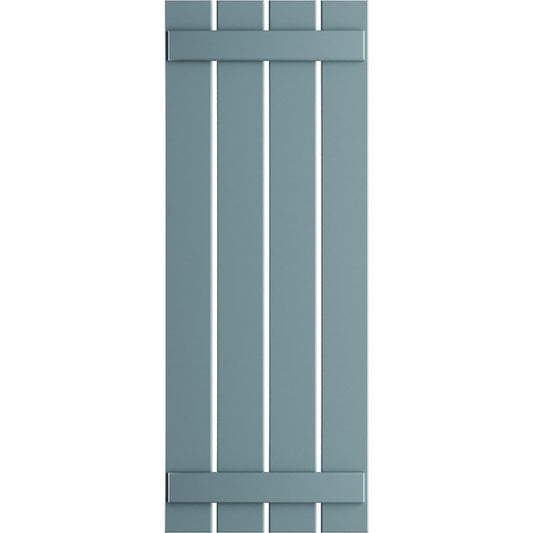 Ekena Millwork 23-in W x 45-in H Peaceful Blue Board and batten Spaced Exterior Shutters ( 2 -Pack )