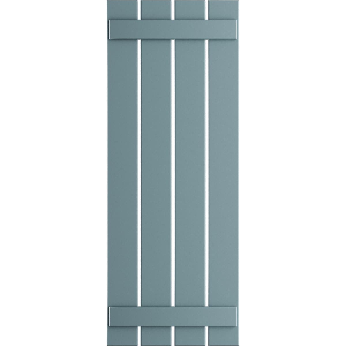 Ekena Millwork 23-in W x 51-in H Peaceful Blue Board and batten Spaced Exterior Shutters ( 2 -Pack )