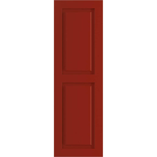 Ekena Millwork 15-in W x 38-in H Fire Red Raised panel Exterior Shutters ( 2 -Pack )