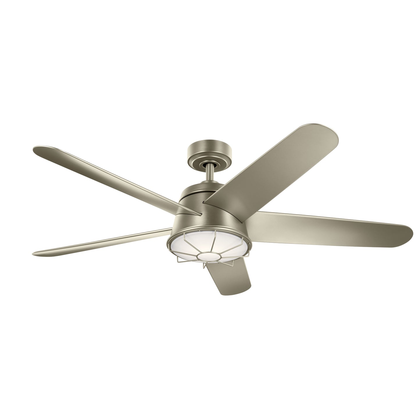 Kichler Daya 54-in Integrated LED Brushed Nickel with Brushed Nickel Blades Ceiling Fan With Light - Remote Included ( 5 -Blade ) 4355701