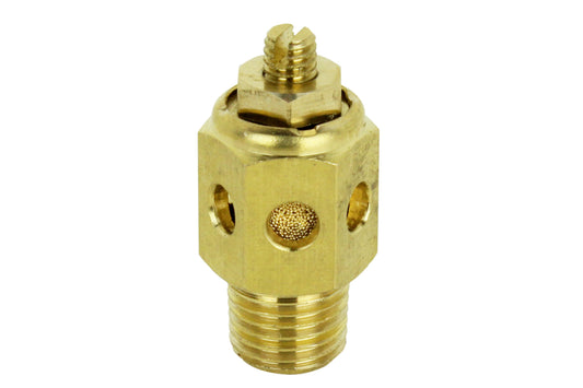 Milton High Flow Speed Control Exhaust Muffler, 1/4” MNPT - 40 Micron Sintered Bronze Silencer/Diffuse Air and Noise Reducer - Box of 25 1087-4HFBK