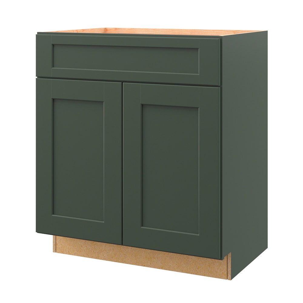 allen + roth Galway 30-in Sage Bathroom Vanity Base Cabinet without Top