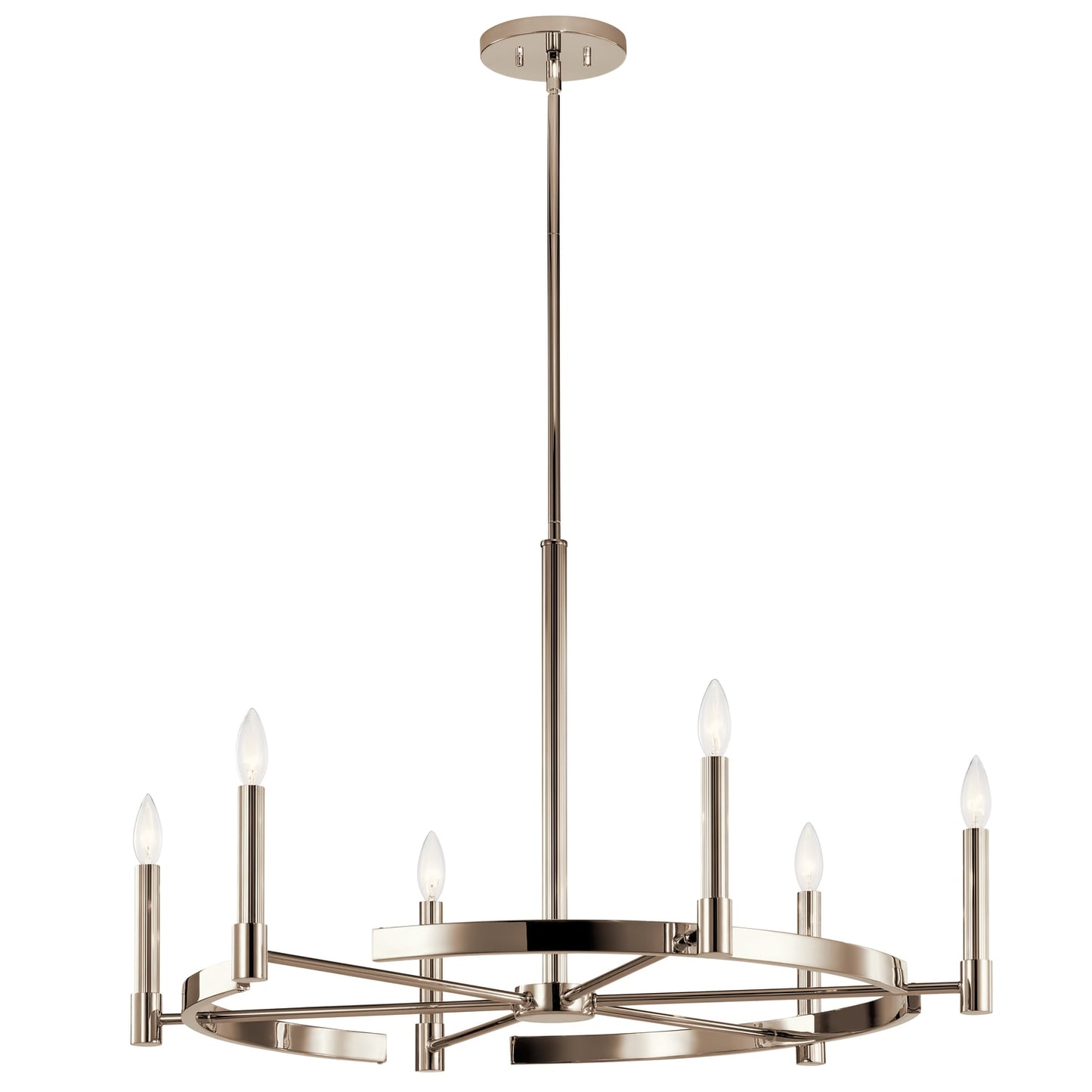 Kichler Tolani 6 -Light Polished Nickel Modern/contemporary For Use in Bedrooms, Dining Rooms, Foyers, Kitchens, Living Rooms Chandelier 4663080