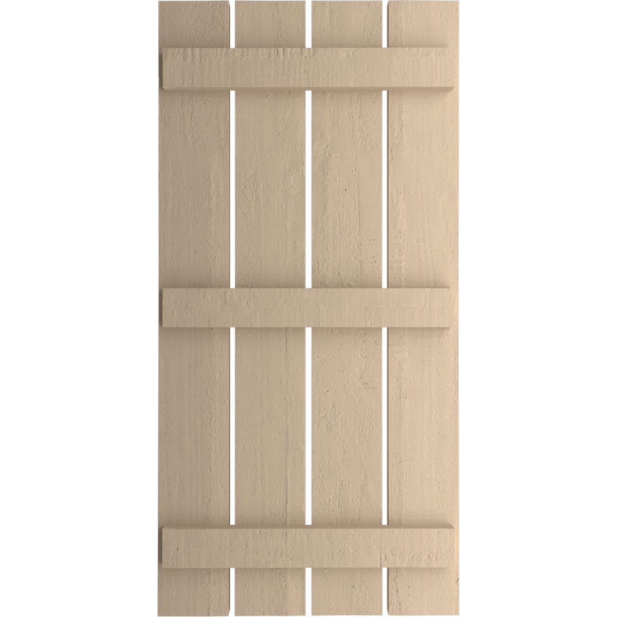 Ekena Millwork 23.5-in W x 60-in H Rough Cedar Paintable/Stainable Board and batten Spaced Exterior Shutters ( 2 -Pack )