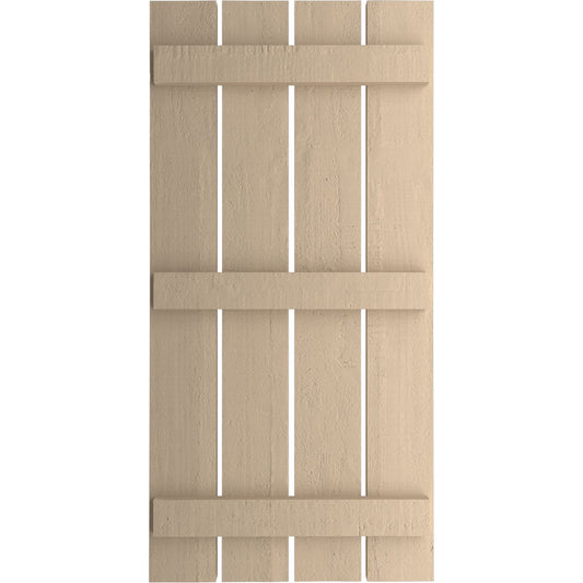 Ekena Millwork 23.5-in W x 60-in H Rough Cedar Paintable/Stainable Board and batten Spaced Exterior Shutters ( 2 -Pack )