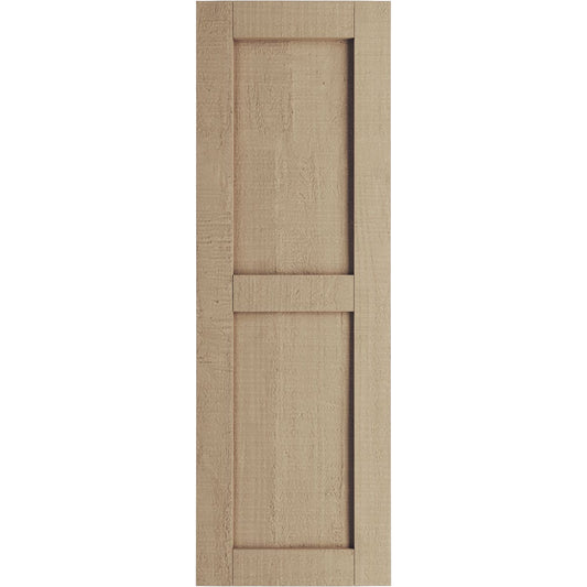 Ekena Millwork 15-in W x 86-in H Rough Cedar Paintable/Stainable Flat panel Exterior Shutters ( 2 -Pack )