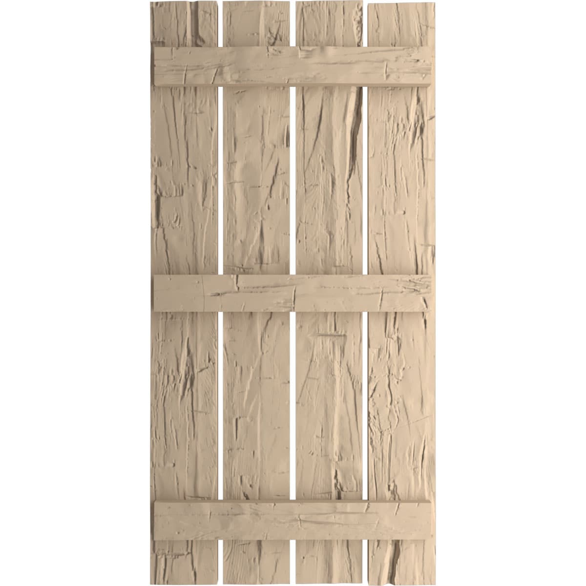 Ekena Millwork 23.5-in W x 88-in H Hand Hewn Paintable/Stainable Board and batten Spaced Exterior Shutters ( 2 -Pack )
