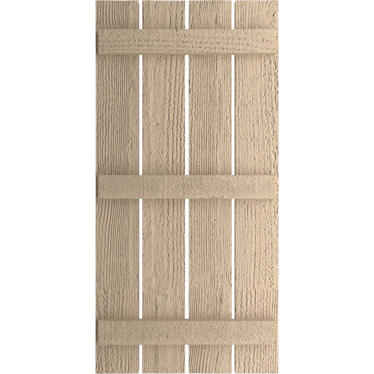 Ekena Millwork 23.5-in W x 56-in H Rough Sawn Paintable/Stainable Board and batten Spaced Exterior Shutters ( 2 -Pack )