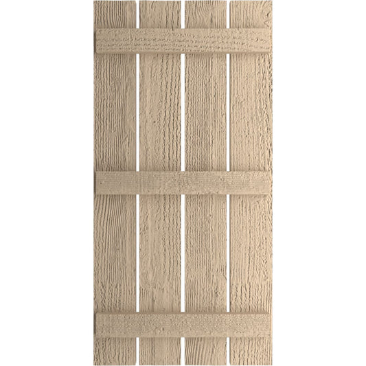 Ekena Millwork 23.5-in W x 56-in H Rough Sawn Paintable/Stainable Board and batten Spaced Exterior Shutters ( 2 -Pack )