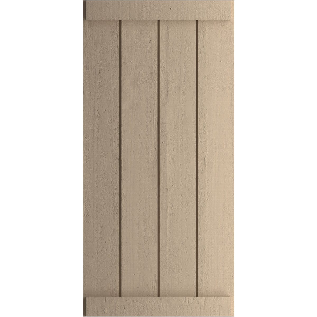 Ekena Millwork 22-in W x 78-in H Unfinished Paintable/Stainable Board and batten End batten Exterior Shutters ( 2 -Pack )