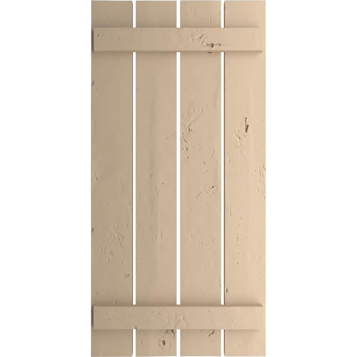 Ekena Millwork 23.5-in W x 52-in H Knotty Pine Paintable/Stainable Board and batten Spaced Exterior Shutters ( 2 -Pack )