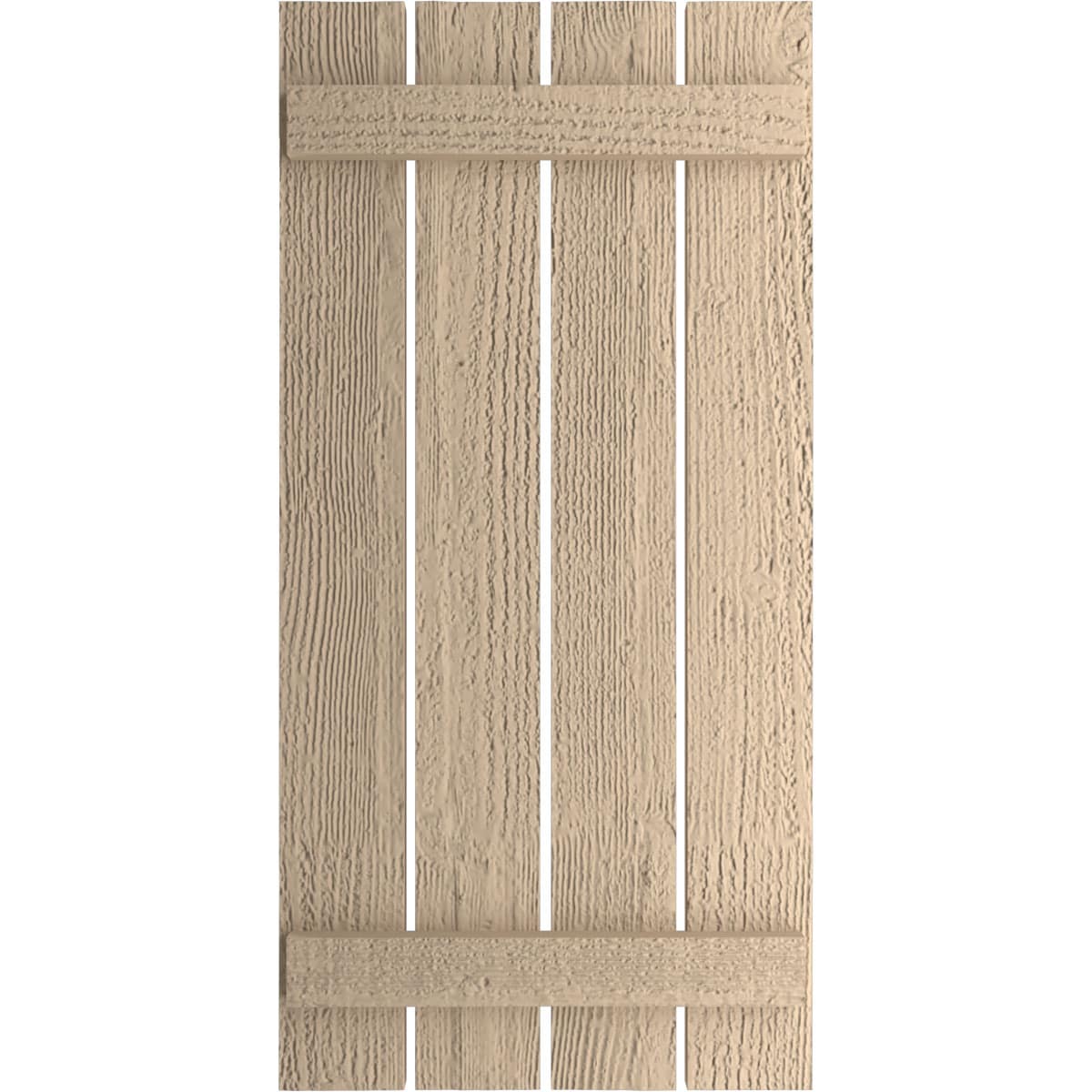 Ekena Millwork 23.5-in W x 44-in H Rough Sawn Paintable/Stainable Board and batten Spaced Exterior Shutters ( 2 -Pack )