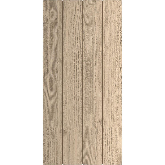 Ekena Millwork 22-in W x 44-in H Rough Sawn Paintable/Stainable Board and batten No batten Exterior Shutters ( 2 -Pack )