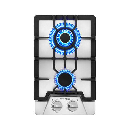 GASLAND Gas Stovetop 12-in 2 burners Stainless steel Gas Cooktop