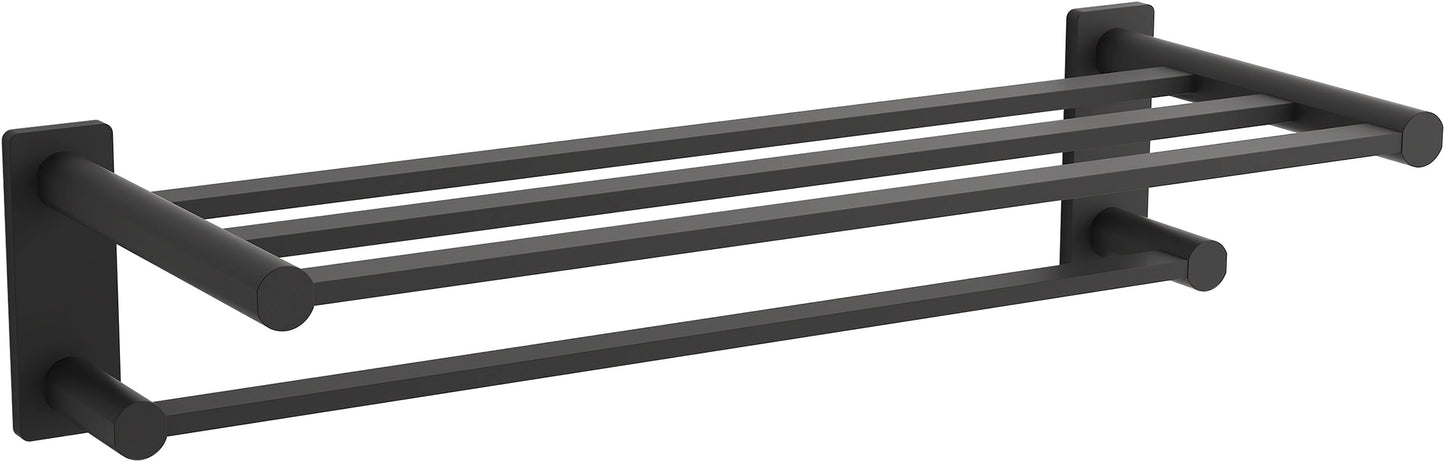 KOHLER Parallel 24-in double Matte Black Wall mount Double Towel Bar