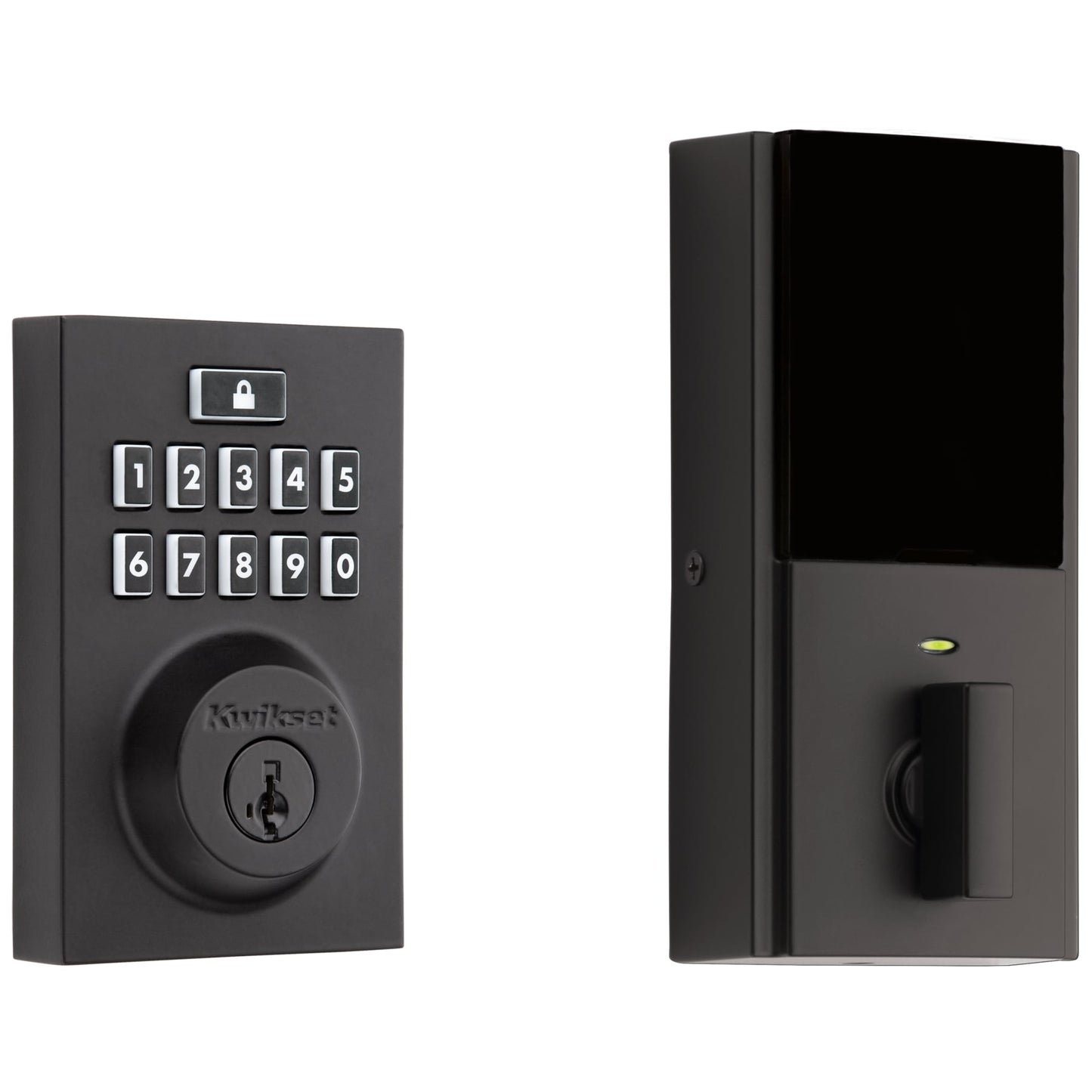 Kwikset 914 SmartCode Matte Black Smart Lock Electronic Deadbolt Smartkey with Keypad 99140-136