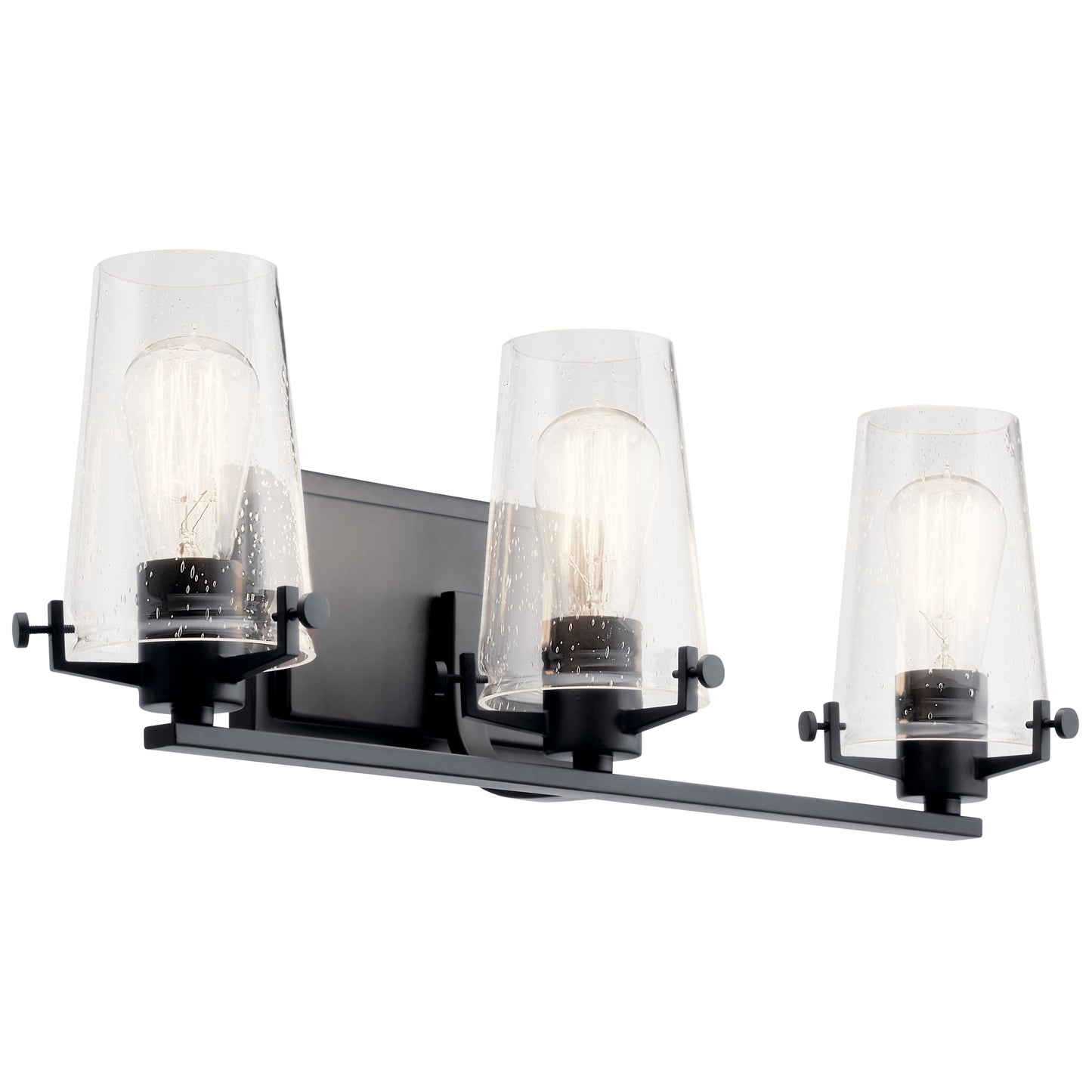 Kichler Alton 24-in 3 -Light Black Industrial Vanity light 5069787