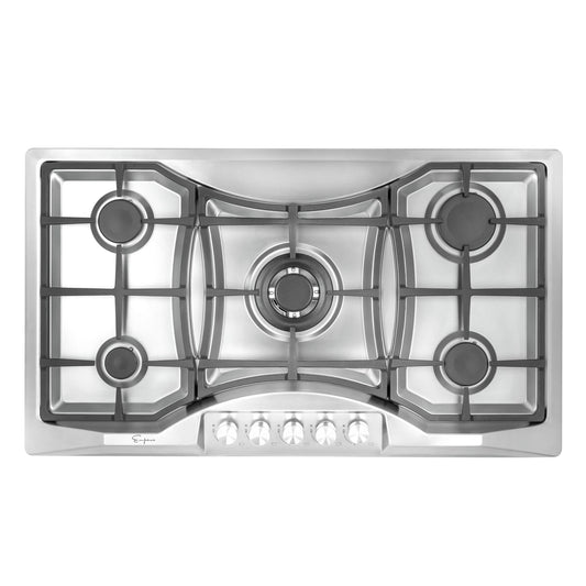 Empava 36-in 5 burners Stainless steel Gas Cooktop