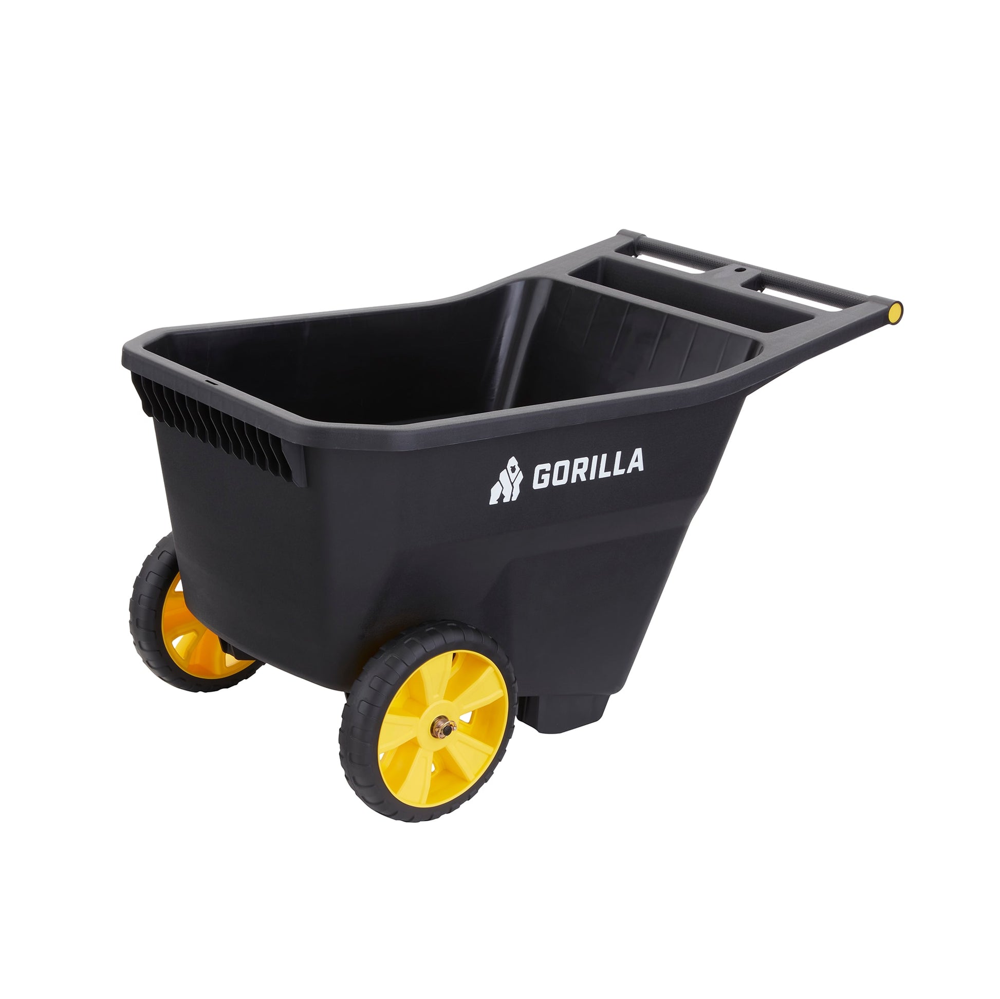 Gorilla Carts Black 8 cu. ft. Plastic Garden Cart with 600 lbs. Weight Limit and 12-Inch Solid Wheels GCY-80