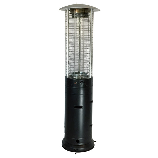Style Selections 46000.0 -BTU Black matte base with silver top Steel Floorstanding Liquid propane Patio Heater