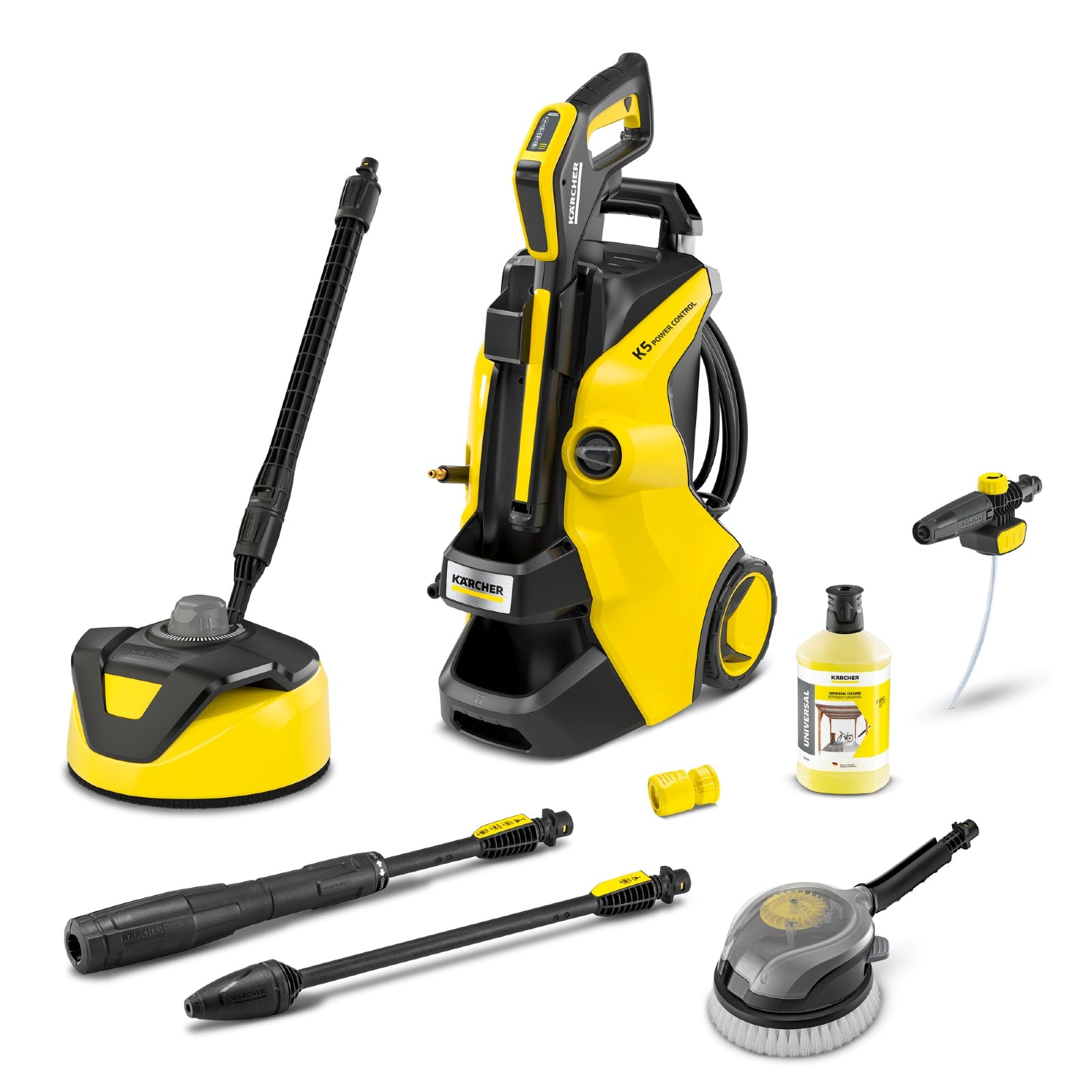 Karcher K 5 Power Control CHK 2500 PSI Cold Water Electric Pressure Washer with 3 Spray Tips and Surface Cleaner 1.324-571.0